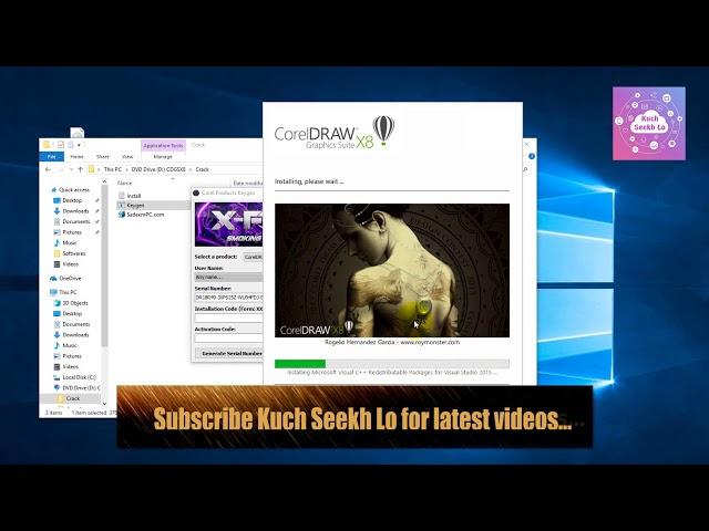 How to install CorelDRAW X8 in windows 10