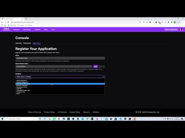 How To Create Twitch API Credentials