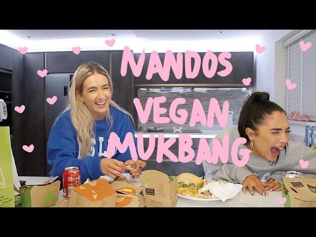 VEGAN NANDOS MUKBANG | yum | Sophia and Cinzia