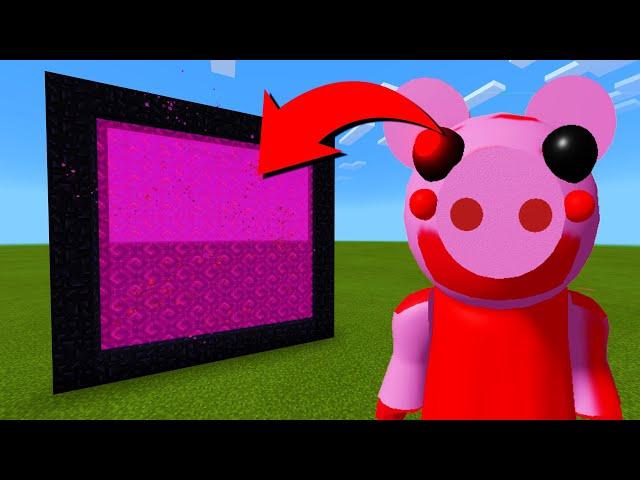 How To Make A Portal To The Scary Roblox Piggy Dimension in Minecraft!