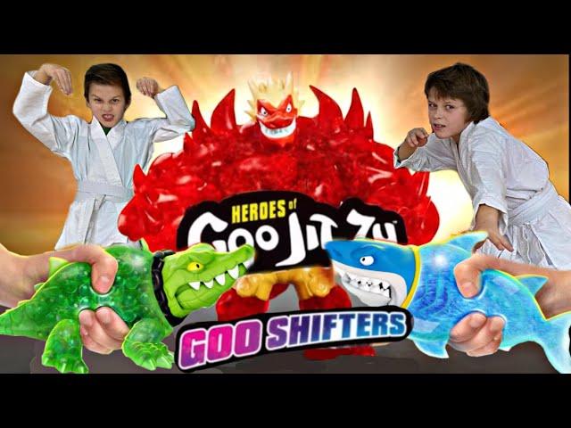 ЧЕЛЕНДЖ за новые  игрушки ГУДЖИТСУ  Гу Шифтерс герои Heroes of Goo Jit Zu