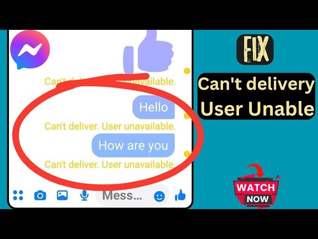 can't deliver | How to Fix Unable to send Message on Messenger Problem  ( new rules)