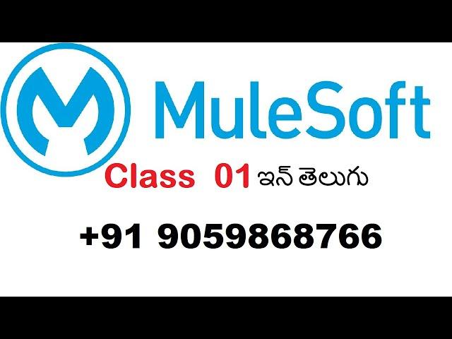 Mulesoft Class 01 recorded video in telugu on 5th july 2021||