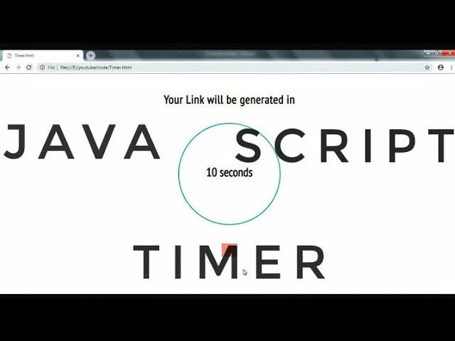 Make Timer Using JavaScript