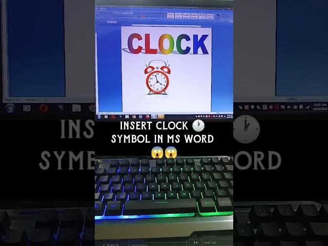 Clock  Symbol in Ms Word #computerknowledge  #shorts #trendingshorts #mswordshortcutkeys #short