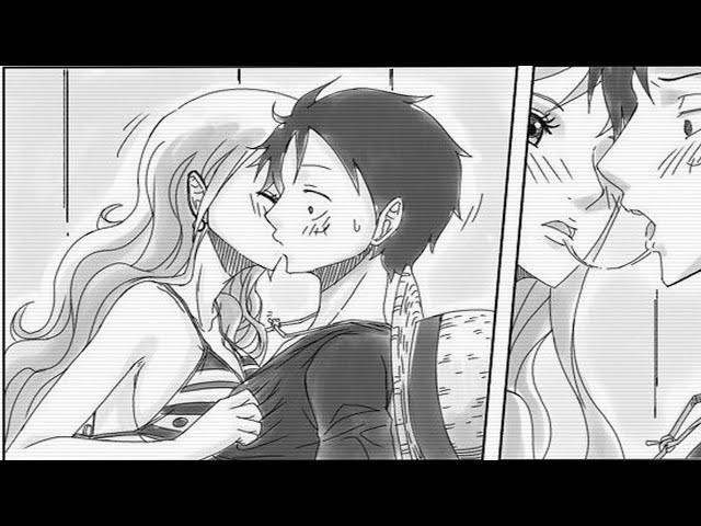 Nami Tricks Luffy And Kisses Him. One Piece Comic Dub