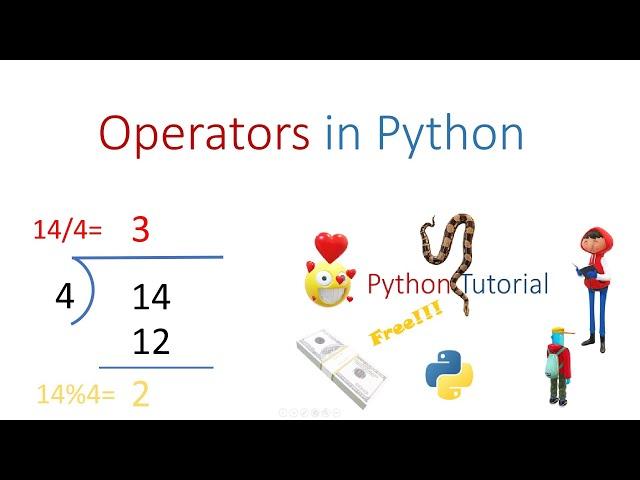 Operators in Python for Non Programmers and Programmers