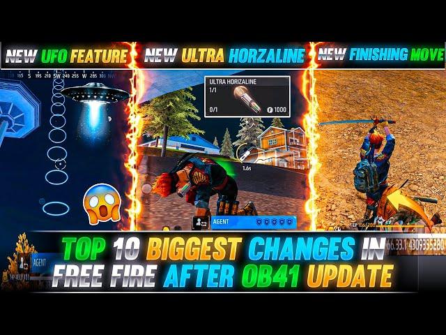 TOP 10 BIGGEST CHANGES IN FREE FIRE AFTER OB41 UPDATE | FREE FIRE NEW OB41 UPDATE | FREE FIRE MAX