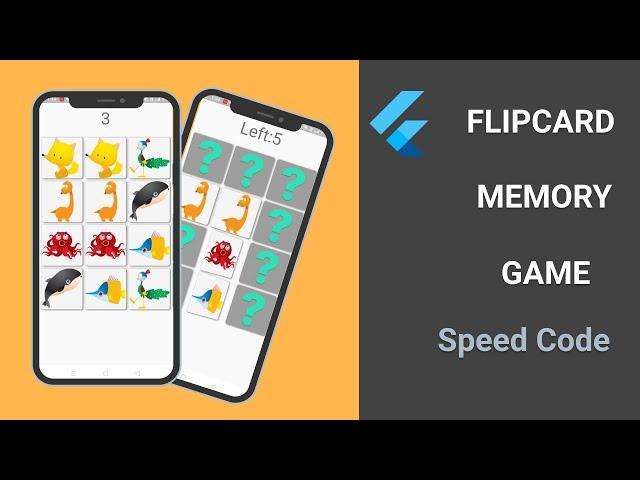 Flutter | FlipCard Memory Game -Full App -Speed Code | Flutter Game Ep - 2