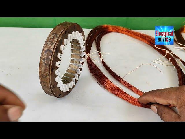 full rewinding 24 slot cooler motor || cooler motor winding || electrical advice