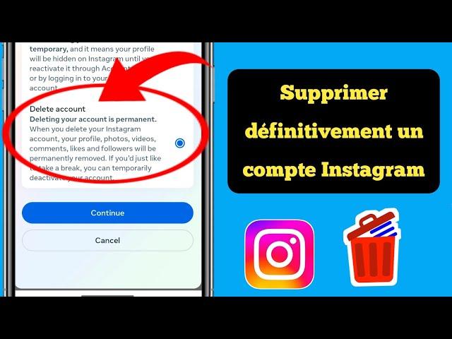 Comment supprimer définitivement un compte Instagram 2024 (nouveau)