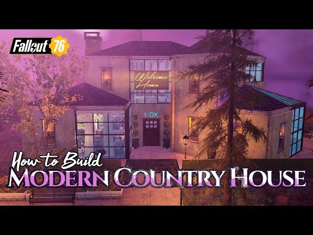 Modern Country House Camp Build Showcase & How to Build 2x Speed tutorial