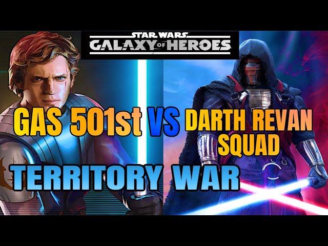 DARTH REVAN COUNTER WITH GAS 501ST SQUAD - SWGOH. TW