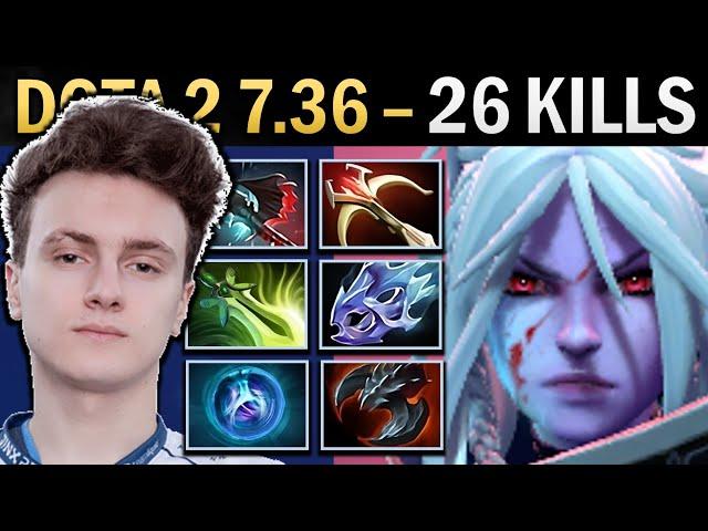 Drow Ranger Gameplay Miracle with 26 Kills and Linkens - Dota 7.36