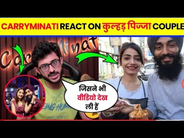 Carryminati Reacts on Kulhad Pizza Couples Viral Video ।Kulhad Pizza Couple viral Video News Update