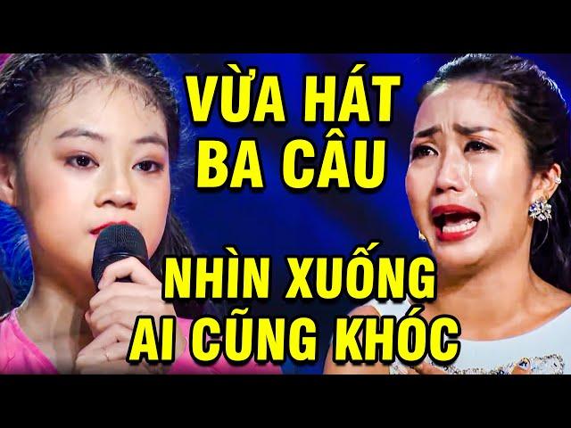 Cả Trường Quay "ĐIẾNG HỒN" Khi Cô Bé VỪA HÁT BA CÂU Nhìn Xuống AI CŨNG KHÓC  TUYỆT ĐỈNH SONG CA NHÍ