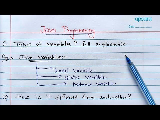 Local, Static and Instance variables in Java | Learn Coding