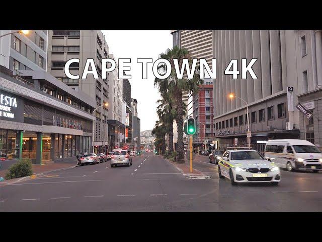 Driving Downtown - Cape Town 4K - South Africa Sunset