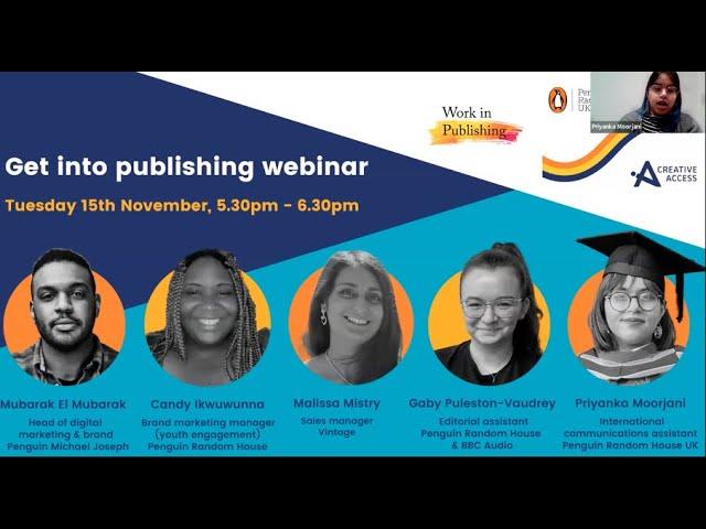 Creative Access x Penguin Random House work in publishing week panel