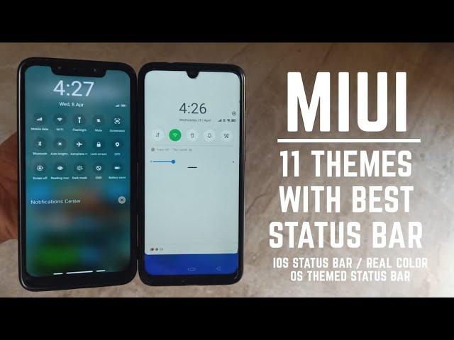 Miui 11 themes with best status bar part 3 / color os status bar / center clock / hindi