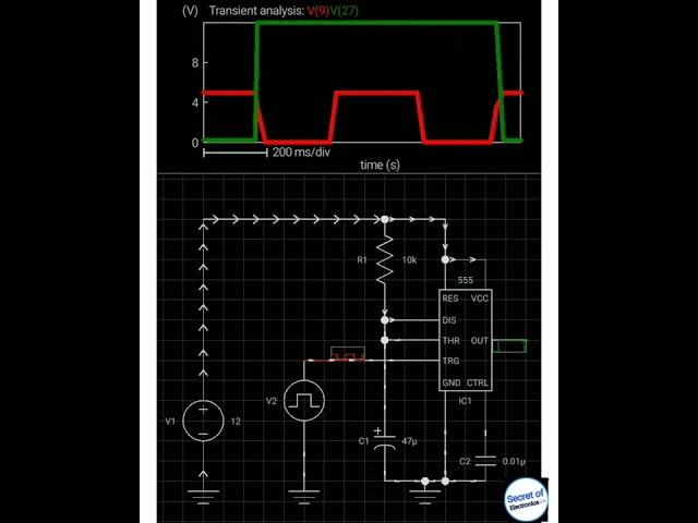 How to make Monostable Multivibrator using 555 Timer IC