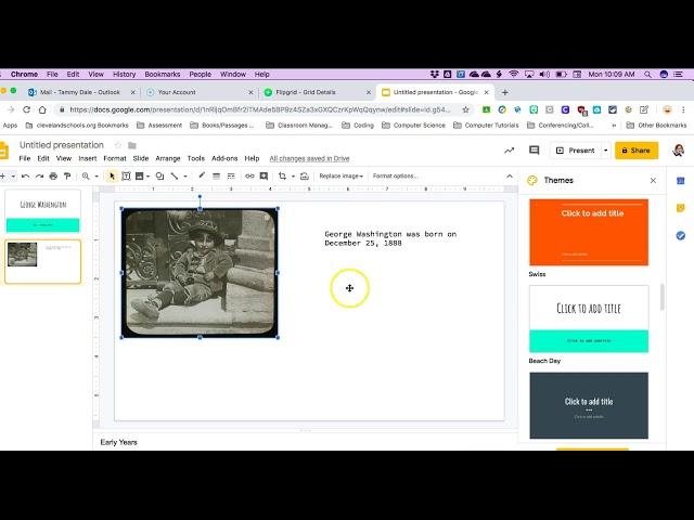 Google Slides:  Frames and Borders