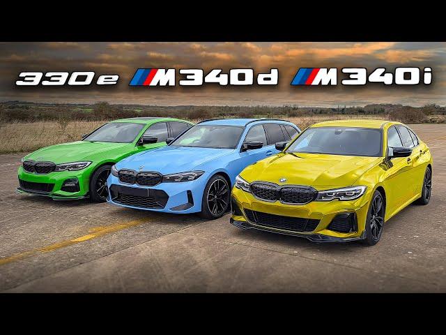 Wer ist schneller? BMW M340d vs. M340i vs. 330e