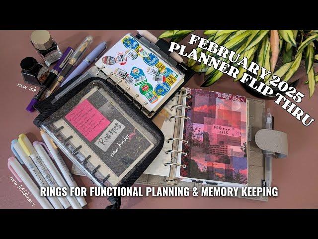 In My Rings Era  Feb 2025 Functional Planner Flip Thru | A6 Rings & Pocket Rings | Terrible Hime