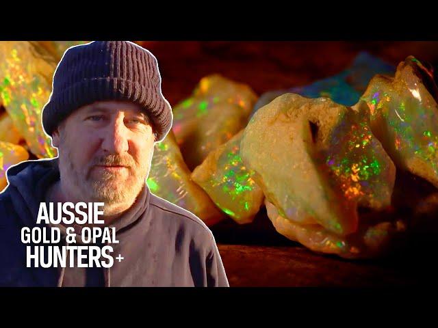 The Blacklighters Discover Stunning White Opal Stones Worth $44,000! | Outback Opal Hunters