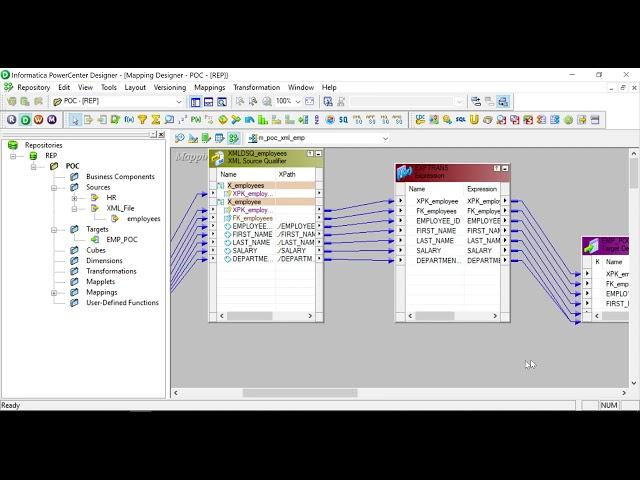 How to Load a simple XML source file via Informatica