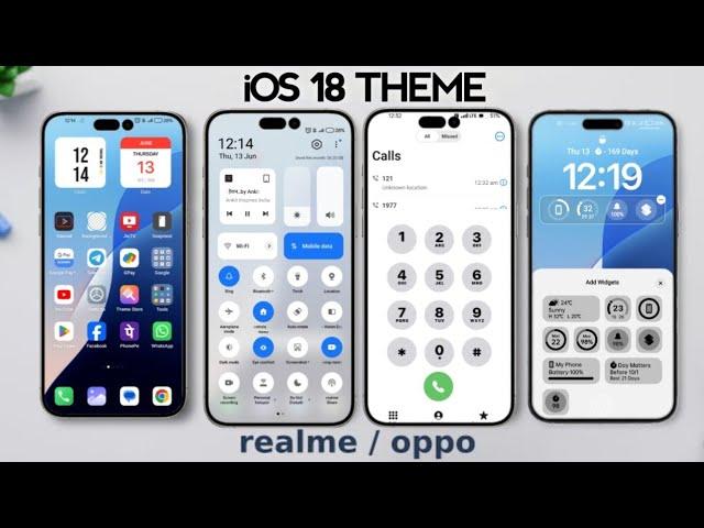 Officel iOS 18 Theme for Oppo & Realme ( Android 13/14 ) Full iOS 18 || iOS 18 Theme for Realme