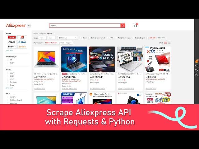 Scrape/Crawl Aliexpress API with Requests and Python