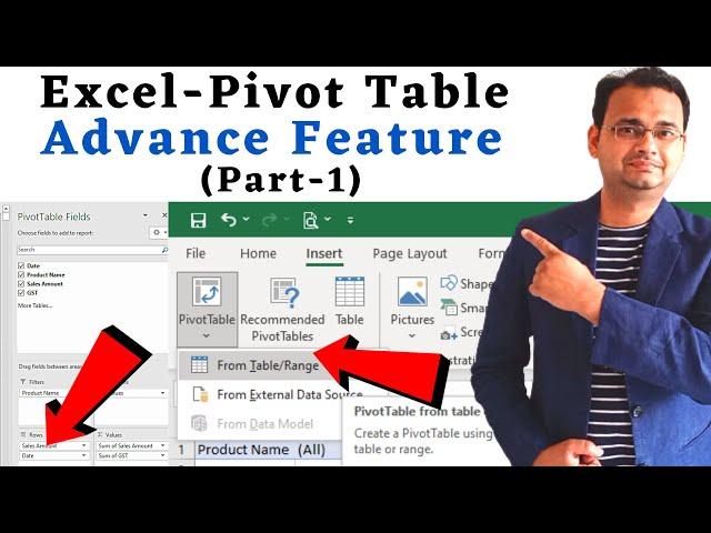 Excel Pivot-Table (Part-1) Advance Feature in Hindi