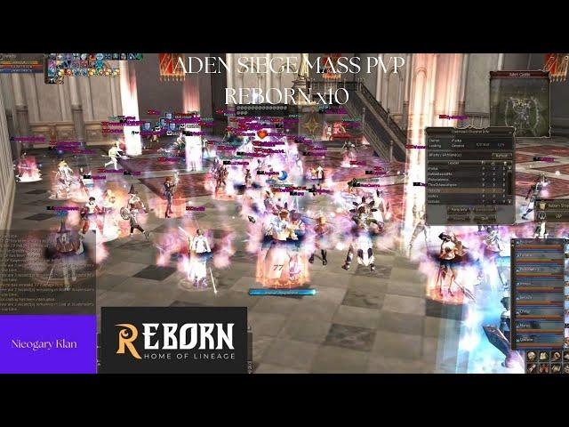 Lineage 2 Reborn x10, ADEN SIEGE MASS PVP- NIEOGARY KLAN