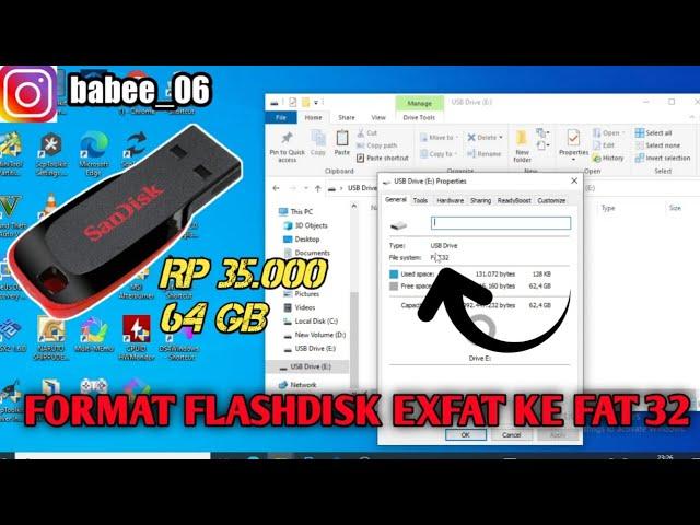 TUTORIAL FORMAT FLASHDISK EXFAT KE FAT32 #playstation #playstation2 #flashdisk #sandisk