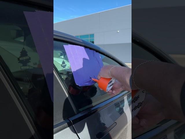 Using tape to open the car's window!