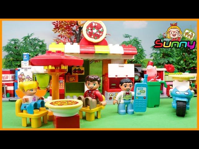 [TOY TV] Lego Duplo Pizza Store Block Play Doll Lego Duplo Animation