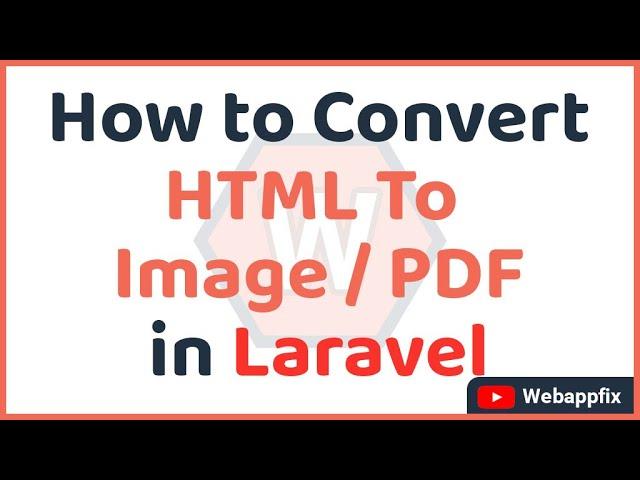 How to Convert HTML to Image in Laravel 9 | Laravel HTML to PDF | Laravel Snappy PDF With Image