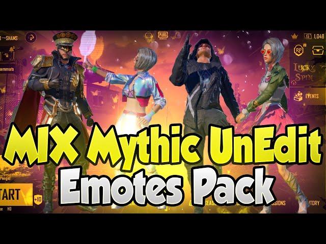 UnEdit Emotes pack in New Lobby || UnEdit Mythic Emotes Pack || Emotes Pack PUBG || Sarkar Editz