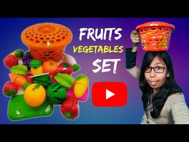 Vegetables & Fruits Cutting Toy Video for Kids | Vegetable Cutting Toy | Kitchen Set Unboxing Video