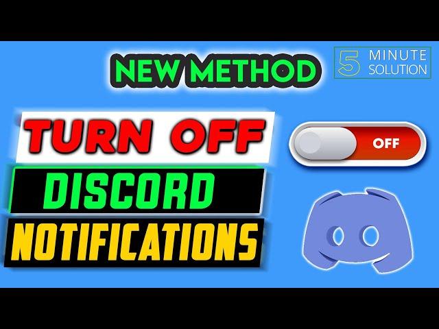 How to turn off discord notifications 2024 | Disable Discord Notifications
