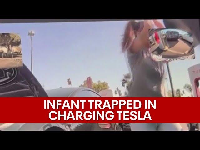 Woman locked out of charging Tesla, infant stuck inside | KTVU