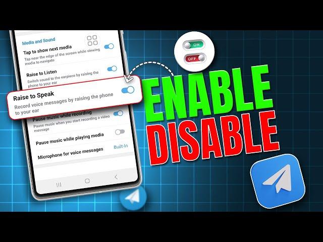 How to Enable/Disable Raise to Speak Feature on Telegram | Telegram Raise to Speak Feature