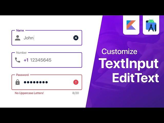 TextInputEditText - Material Design Edit Text | Android Studio Tutorial | Customized TextInputLayout