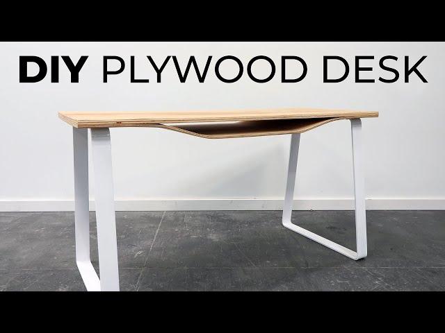 DIY Plywood Desk | Requires just 3 basic powers tools