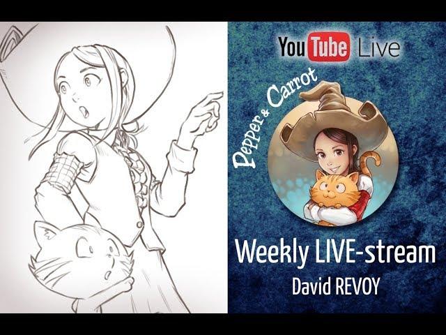 David Revoy Live Stream: Krita inking