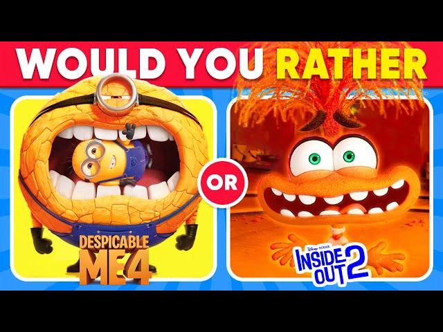 Would You Rather...? Inside Out 2 or Despicable Me 4 | Daily Quiz