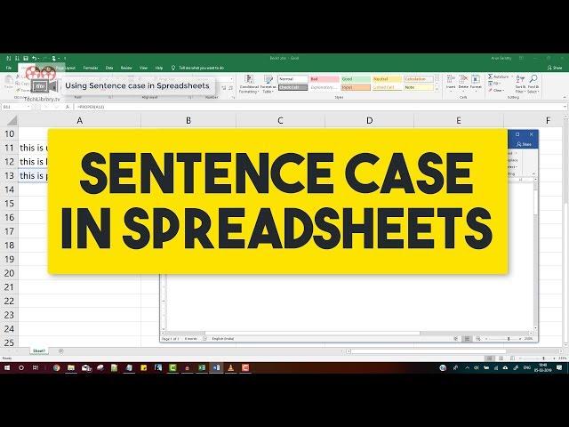 How to Capitalize First Letter of a Sentence in Excel (Sentence Case)