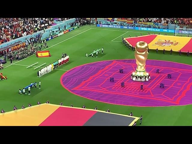 Spain vs Germany - Qatar World Cup 2022 - Match 28 - Players entrance and anthems