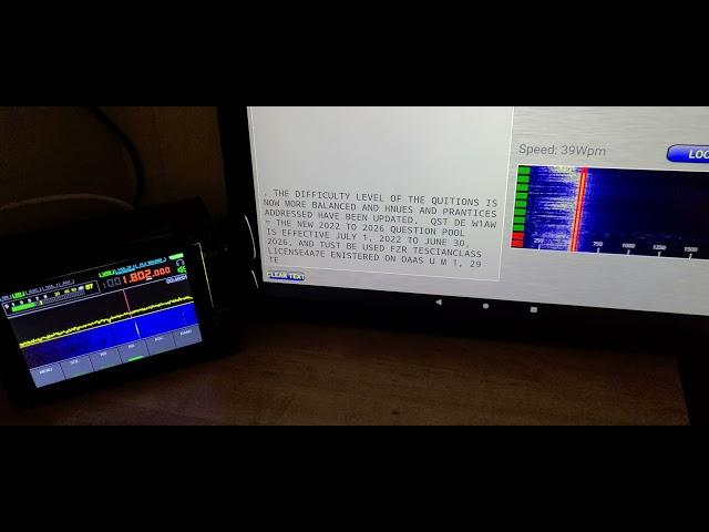 Chinese DSP SDR Malahit clone W1AW morse code CW decode on Android tablet W6LVP loop antenna